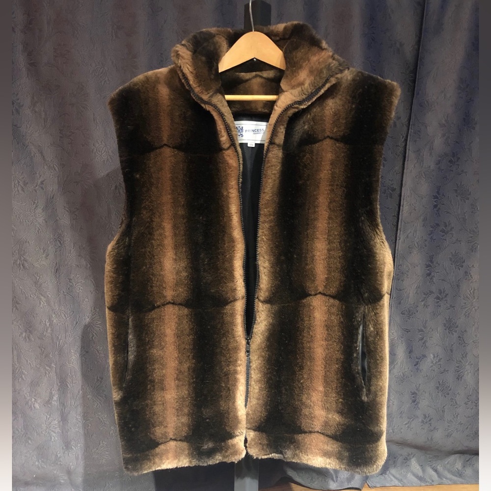 Princess Garment, faux fur vest, size M